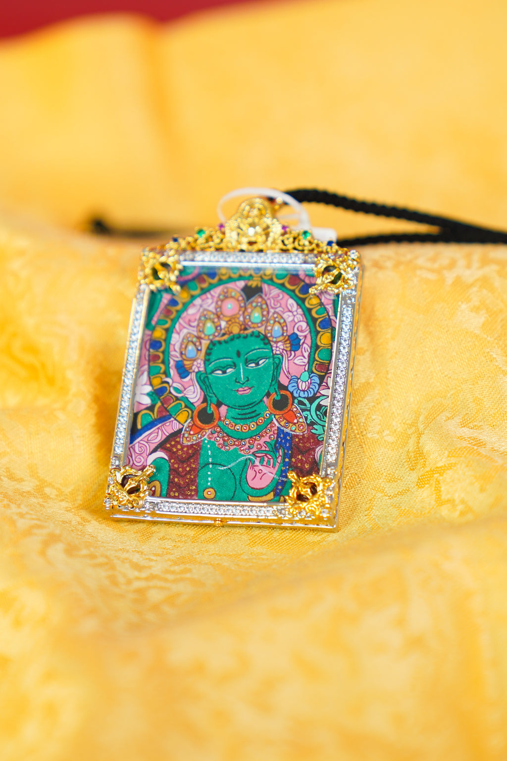 Semi-Profile Green Tara Thangka